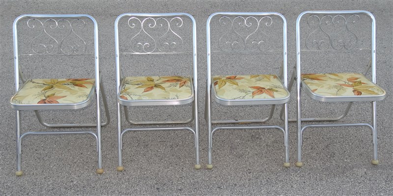 Rare 4 Bunting Aluminum Folding Porch Chairs Ebay